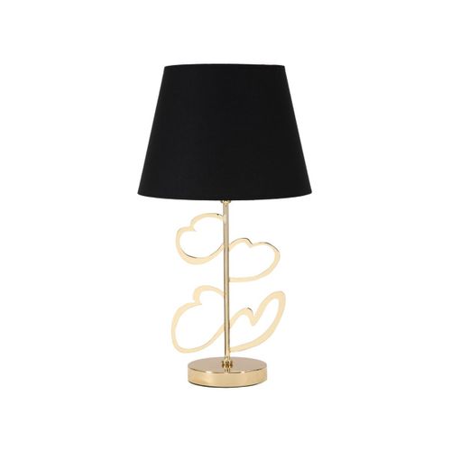 Lampe à Poser En Métal "hearts" 54cm Noir et Or