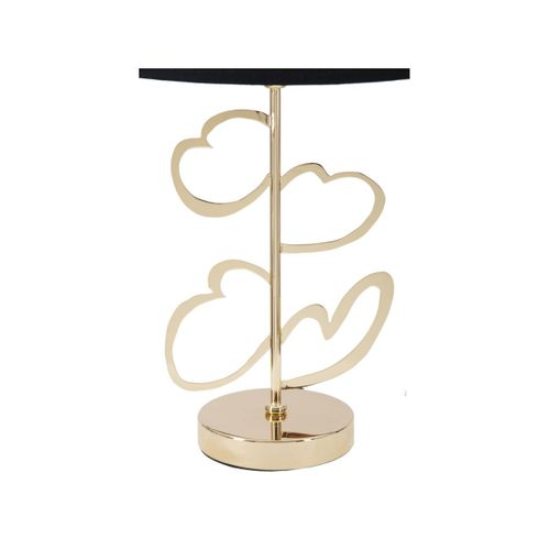 Lampe à Poser En Métal "hearts" 54cm Noir et Or