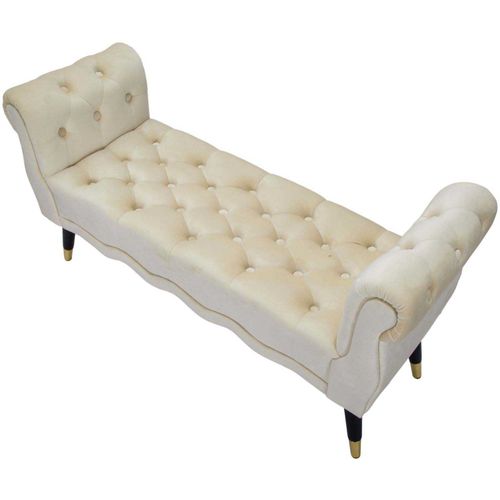 Bout De Lit En Tissu Paris 120 X 40 X 60 Cm - Beige