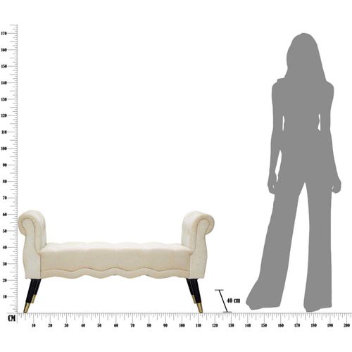 Bout De Lit En Tissu Paris 120 X 40 X 60 Cm - Beige