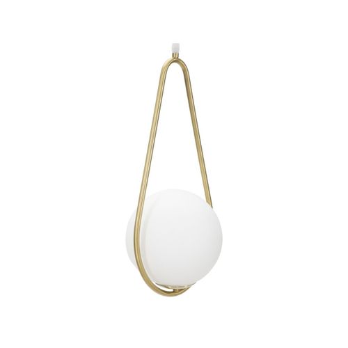 Lampe Suspension Sphère "glamy Drop" 46cm Blanc et Doré