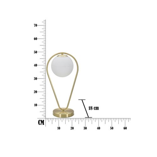 Lampe à Poser En Métal Glamy Drop 25 X 18 X 50 Cm