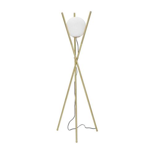 Lampadaire Trépied En Métal Doré Glamy 55 X 155 Cm