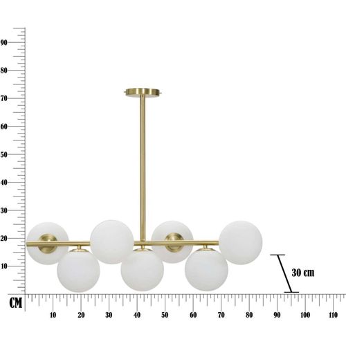 Suspension En Métal Et Verre 7 Abat-jour 81 X 30 X 74 Cm