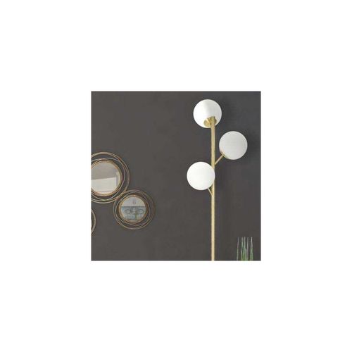 Lampadaire En Métal Doré 3 Abat-jour Glamy 36 X 190 Cm
