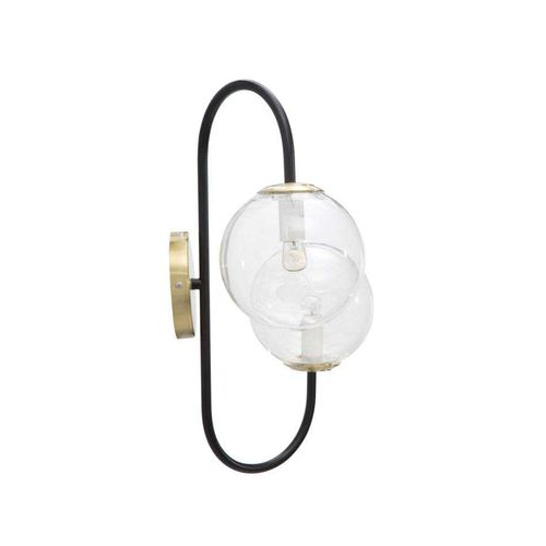 Applique Murale En Métal Et Verre Black 36 X 24 X 45 Cm