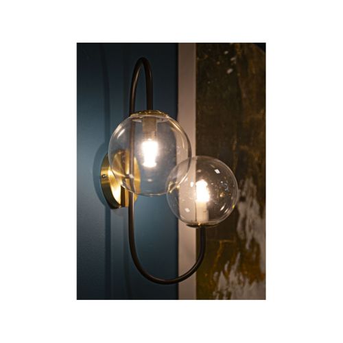 Applique Murale En Métal Et Verre Black 36 X 24 X 45 Cm