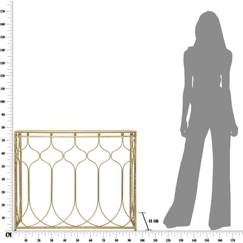 Console En Métal Doré Arab 96.5 X 41 X 78 Cm