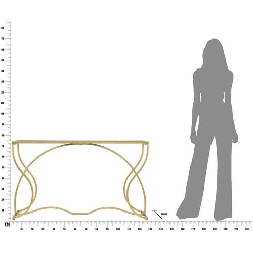 Console En Métal Doré Sunshine 130 X 40 X 75 Cm