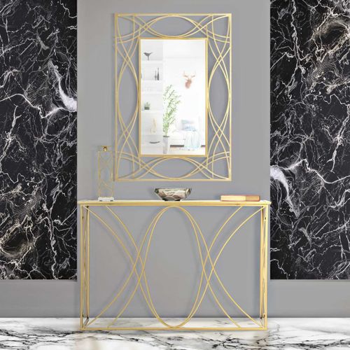 Console En Métal Doré Exy 120 X 40 X 80 Cm