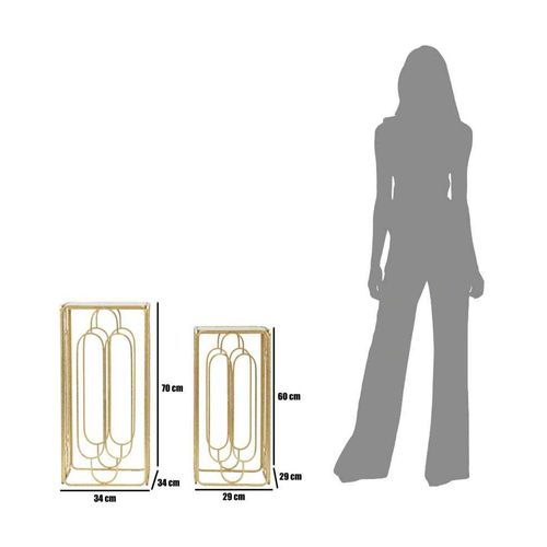 Selettes En Métal Doré Holdery (lot De 2)