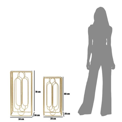 Selettes En Métal Doré Holdery (lot De 2)