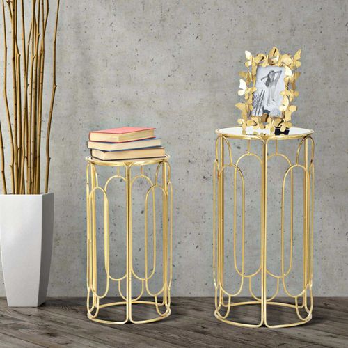 Selettes En Métal Doré Arty (lot De 2)