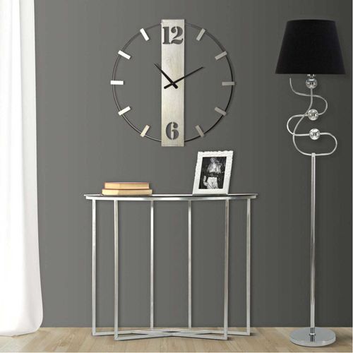 Horloge En Métal Silvery 61 X 4.5 X 63 Cm