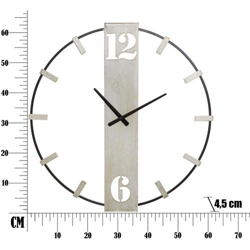 Horloge En Métal Silvery 61 X 4.5 X 63 Cm