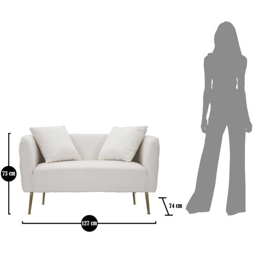 Canapé En Tisu Matelassé Bucarest 127 X 74 X 73 Cm