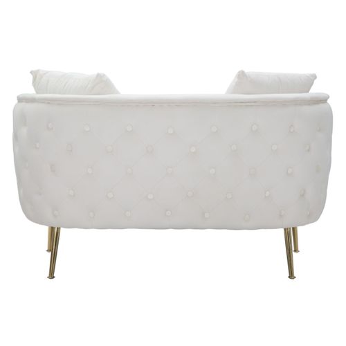 Canapé En Tisu Matelassé Bucarest 127 X 74 X 73 Cm