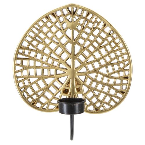 Bougeoir Mural Design "lotus" 22cm Or