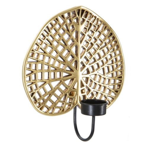 Bougeoir Mural Design "lotus" 22cm Or