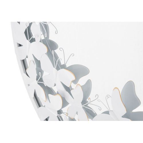 Miroir Mural Design "butterfly" 62cm Blanc