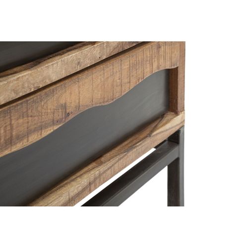 Commode 3 Tiroirs En Bois "yellowstone" 88cm Marron