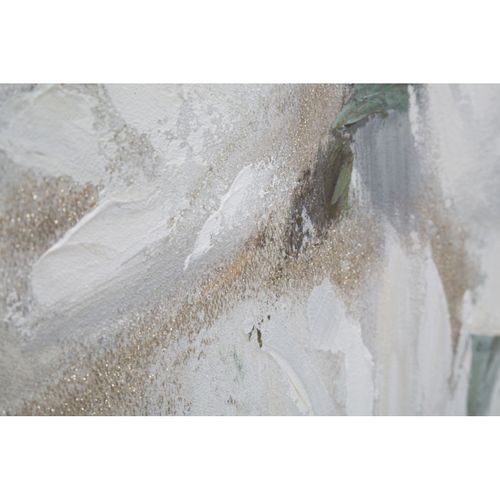 Toile Peinture Déco "crem Flower" 80x100cm Multicolore