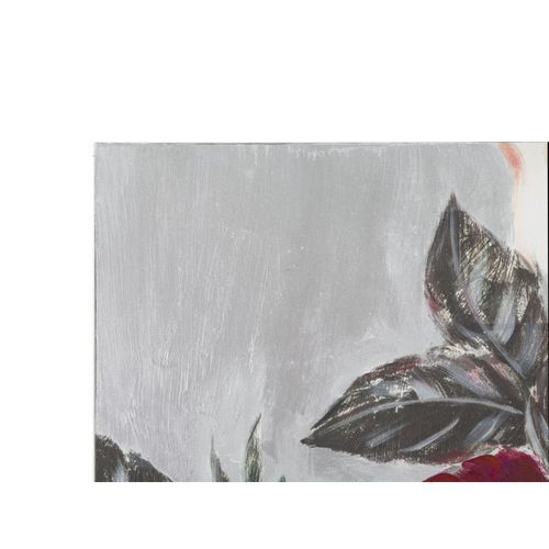 Toile Peinture Déco "flower Square" 90x90cm Multicolore