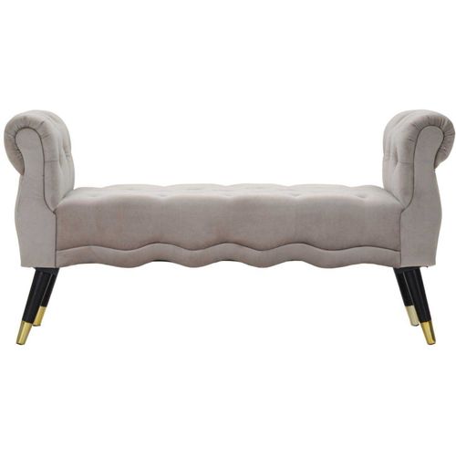 Bout De Lit En Tissu Matelassé Paris 120 X 40 X 60 Cm - Gris