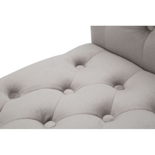 Bout De Lit En Tissu Matelassé Paris 120 X 40 X 60 Cm - Gris