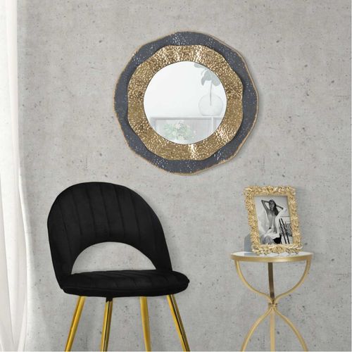 Miroir En Métal Shai Dark 65.5 X 5 Cm