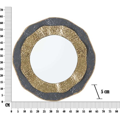 Miroir En Métal Shai Dark 65.5 X 5 Cm