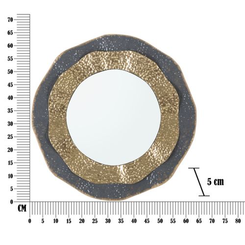 Miroir En Métal Shai Dark 65.5 X 5 Cm