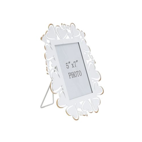 Cadre Photo Déco Cœur "min" 12x17cm Blanc