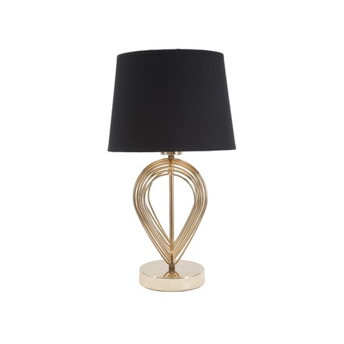 Lampe à Poser En Métal "maxt" 44cm Or et Noir