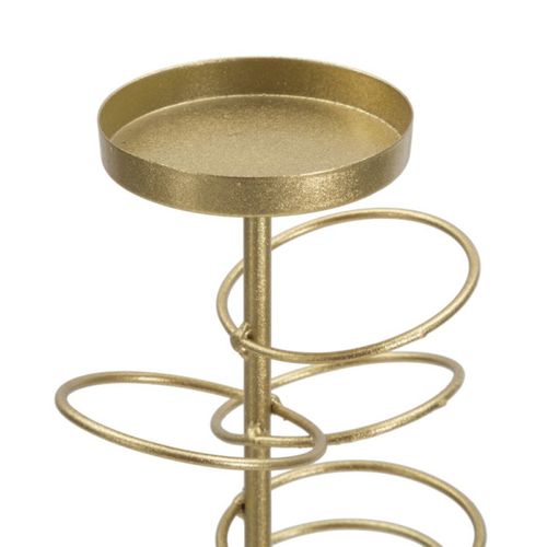 Bougeoir Design En Métal "rings" 50cm Or