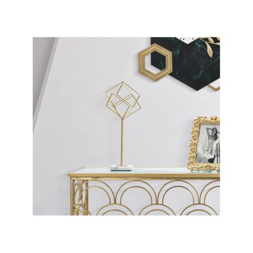 Objet Déco En Métal "cube" 41cm Or