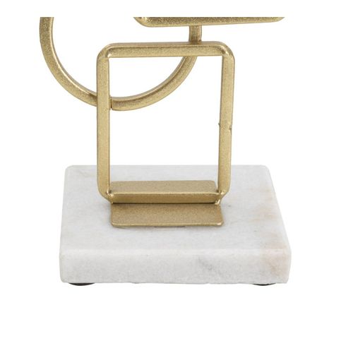 Bougeoir Design En Métal "marie" 31cm Or