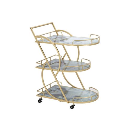 Desserte 3 Niveaux Effet Marbre "grace" 84cm Multicolore