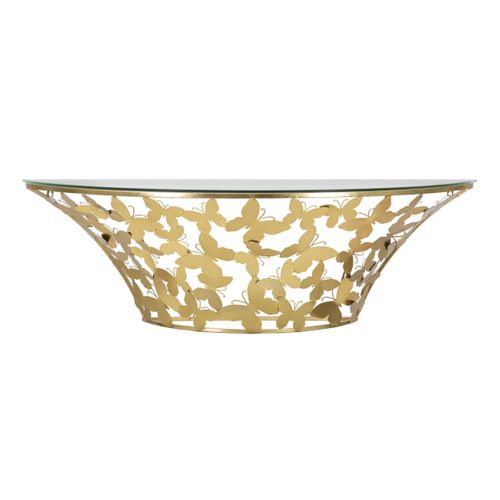 Console Murale Design "butterfly" 120cm Doré