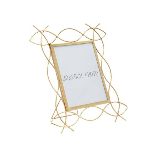 Cadre Photo Déco En Métal "glam" 20x25cm Doré