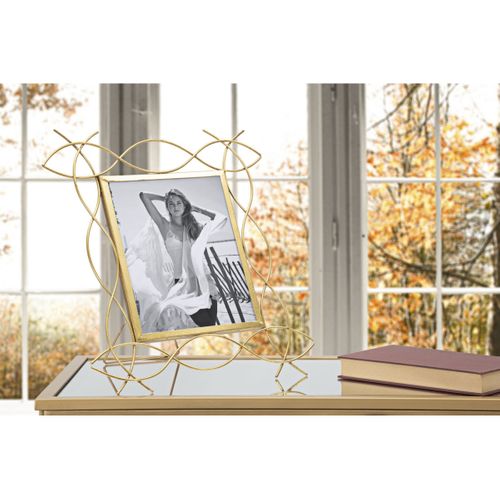 Cadre Photo Déco En Métal "glam" 20x25cm Doré