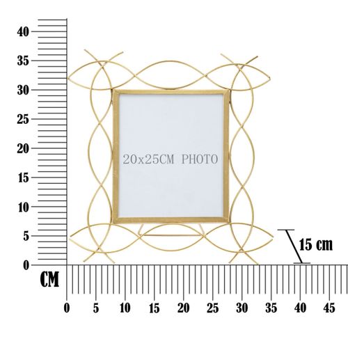 Cadre Photo Déco En Métal "glam" 20x25cm Doré