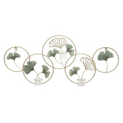 Bougeoir Mural En Métal "greenery" 80cm Multicolore