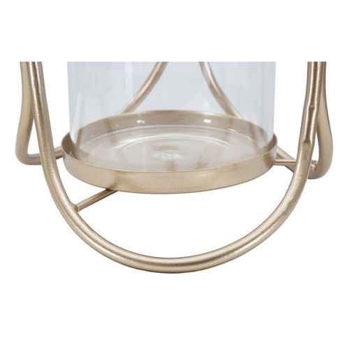 Photophore Design En Verre "glox" 21cm Or Foncé