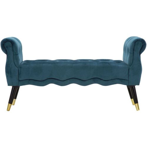 Bout De Lit En Tissu Matelassé Paris 120 X 40 X 60 Cm - Bleu