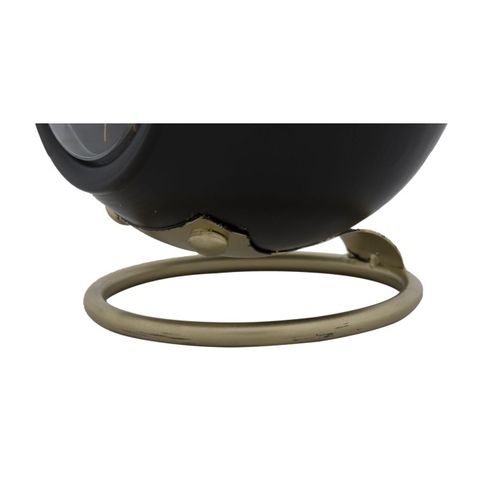 Horloge à Poser En Métal "ball" 19cm Noir