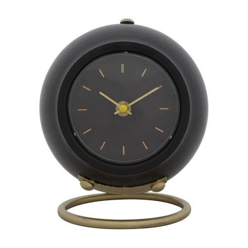 Horloge à Poser En Métal "ball" 19cm Noir
