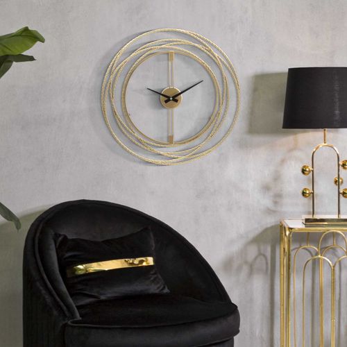 Horloge En Métal Gold Trips 50 X 4 Cm