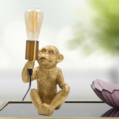 Lampe à Poser En Polyrésine Monkey 17 X 14.5 X 25 Cm