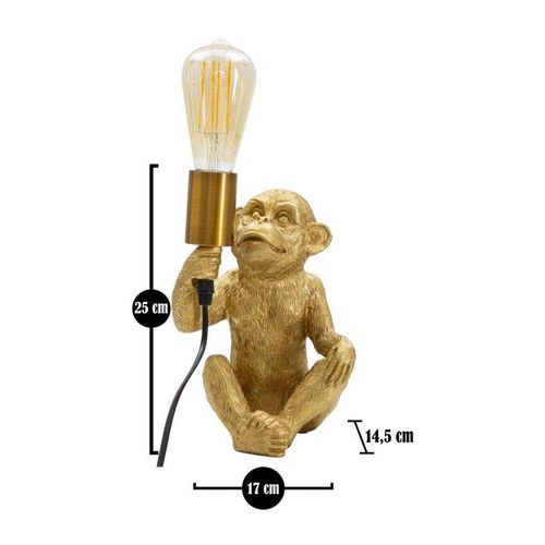 Lampe à Poser En Polyrésine Monkey 17 X 14.5 X 25 Cm